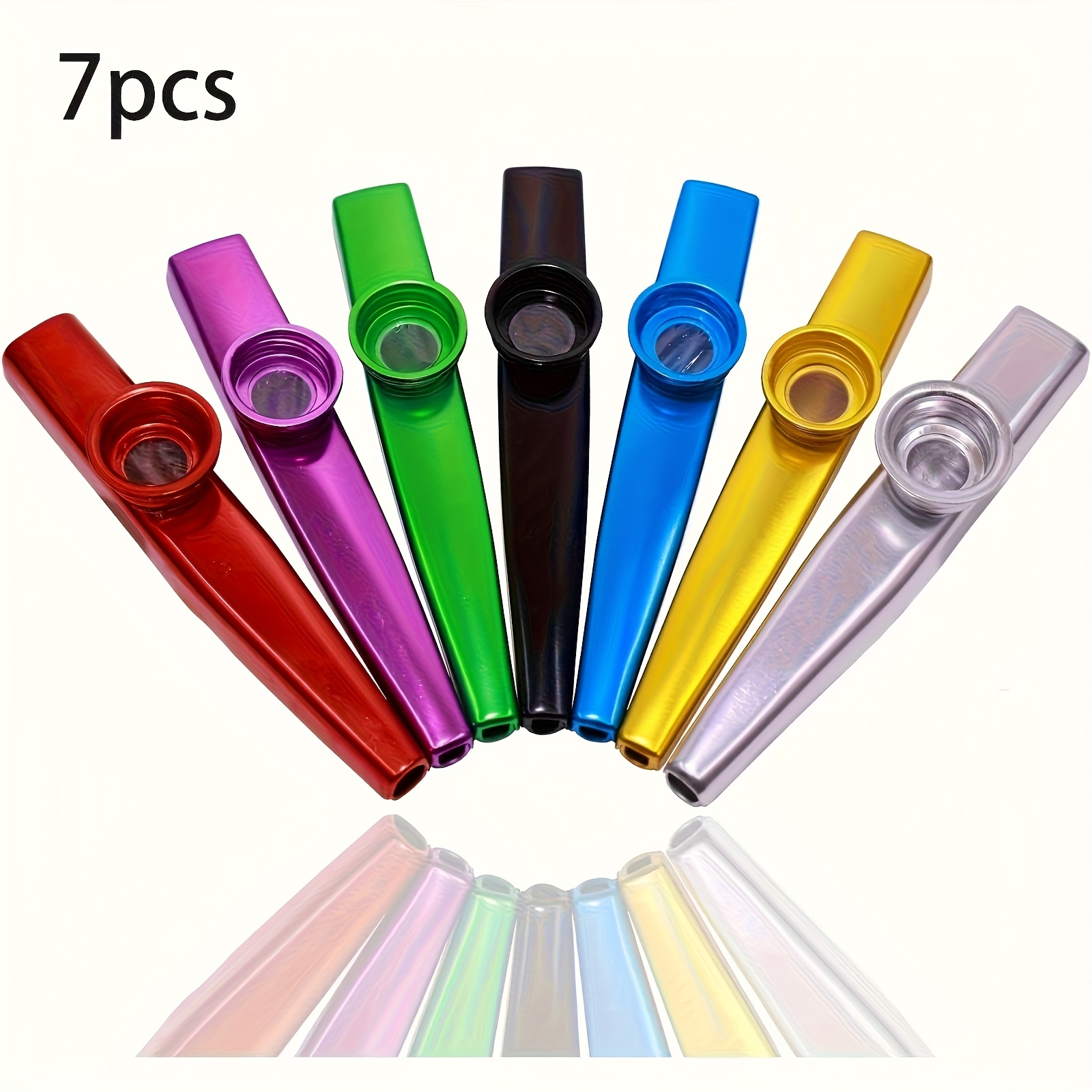 Musical Instrument Veena - 7pcs Metal Kazoos Simple Design Lightweight