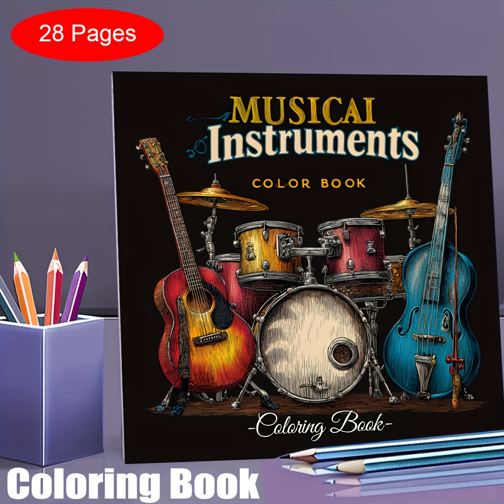 28 Pages Musical Instrument Co - đánh giá và giá Musical Instrument Coloring Pages