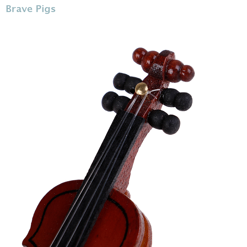 Dollhouse Violin Mini Wooden I - đánh giá và giá Musical Instrument Veena