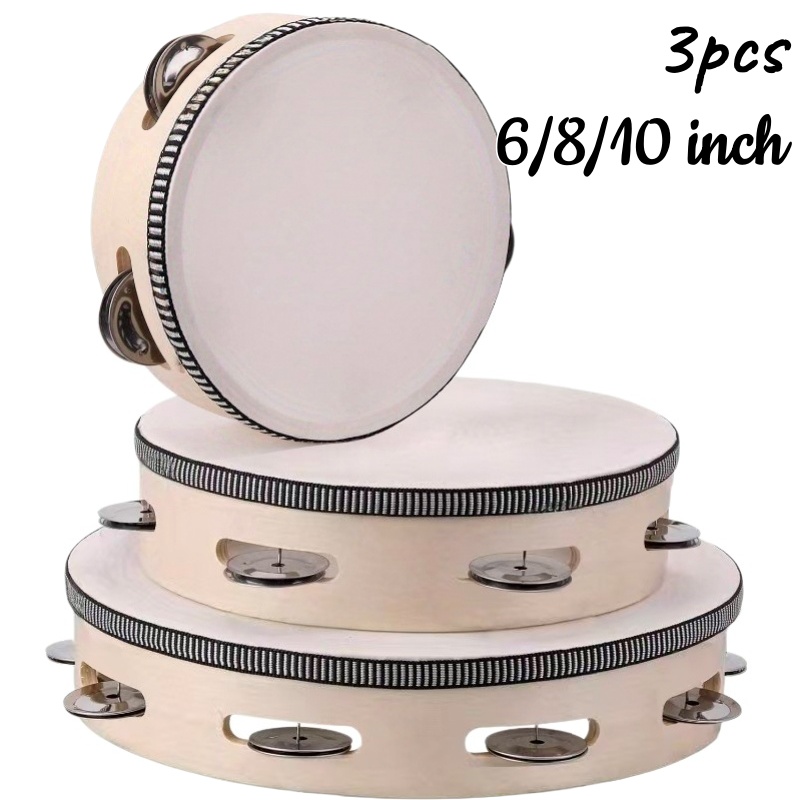 1/3pcs Wooden Tambourine 6/8/1 - đánh giá và giá Musical Instrument Games