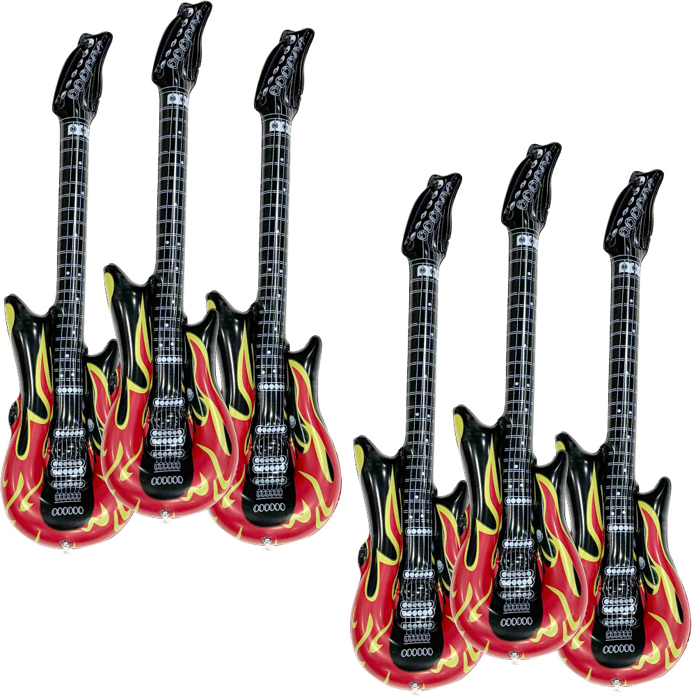 6-Piece Inflatable Flame Guita - đánh giá và giá Musical Instrument Games