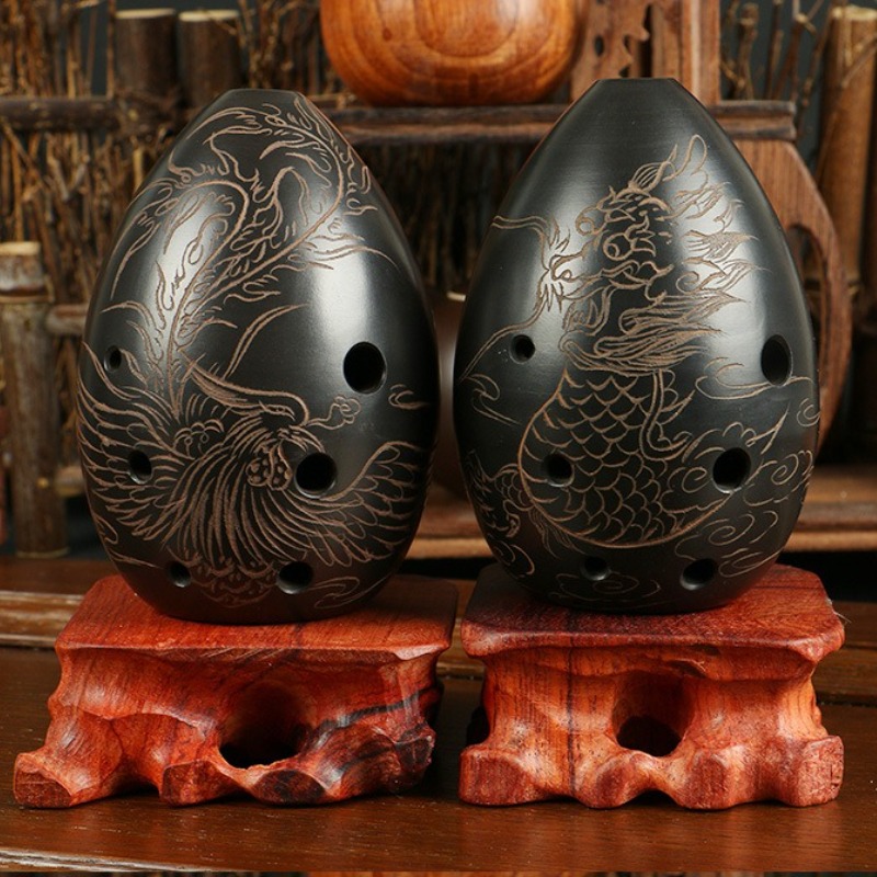 8 Holes Ocarina Black Portable - đánh giá và giá Musical Instrument Gif