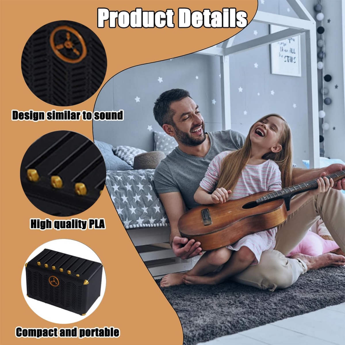 Guitar Pick Holder, 3D Printed - đánh giá và giá Cajon Musical Instrument
